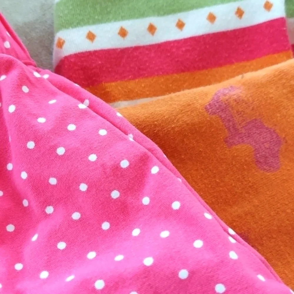 Gymboree 3 pc pack shorts - pink polka dot orange hippo stripes - size 2T